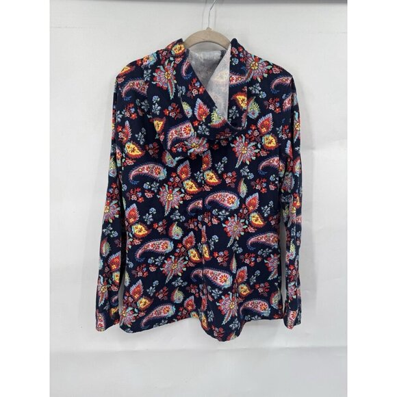 Levi's Women’s Paisley Floral Hooded Zip/Snap Utility Jacket Size Small Colorful - Picture 2 of 12